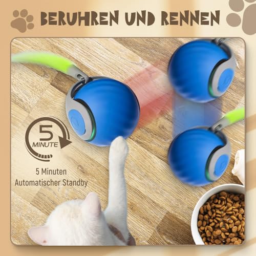 GMTEO Jouet Interactif pour Chats Bleu, Amusant et Intellectuel, Idéal pour Chat Intérieur, Nouveauté 2025